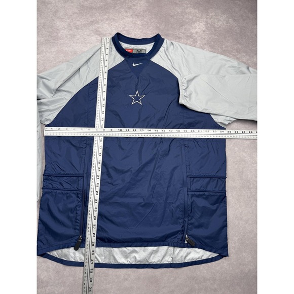 Dallas Cowboys Jacket Mens Medium Nike NFL Sideline Pullover Windbreaker Footbal - Picture 5 of 16